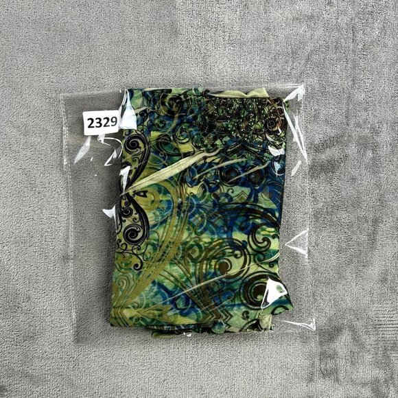 One World Tunic Top Womens XL Green Butterfly Embellished Fairycore Boho Y2K - Picture 10 of 10